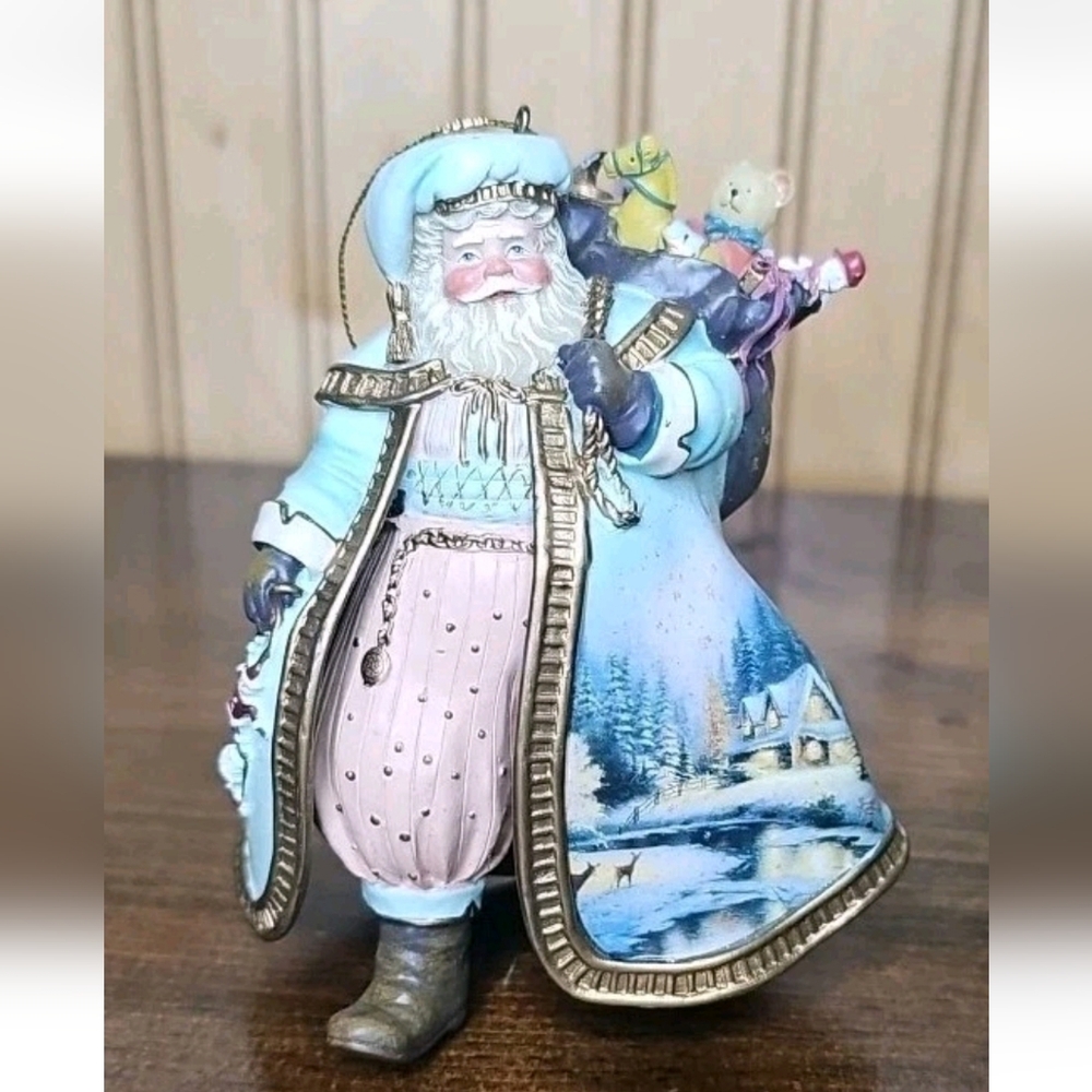 2003 Woodland Christmas Santa Thomas Kinkade Old World Santas Ornament ADG
